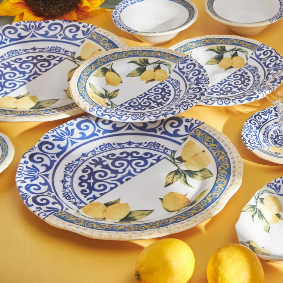 Karaca Frühstücksset Für 6 Personen-Lemon 26-teiliges Frühstücksset und Servierschalen für 6 Personen Multıfarben