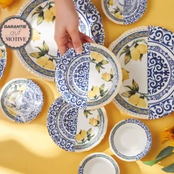 Karaca Frühstücksset Für 6 Personen-Lemon 26-teiliges Frühstücksset und Servierschalen für 6 Personen Multıfarben