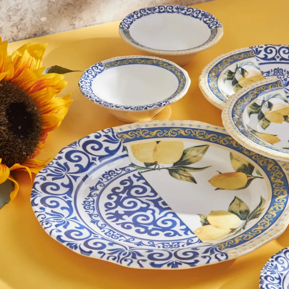 Karaca Frühstücksset Für 6 Personen-Lemon 26-teiliges Frühstücksset und Servierschalen für 6 Personen Multıfarben