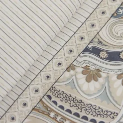 Karaca Bettwäsche-Lemy Bettwäsche-Set aus 100 % Baumwoll-Satin, Einzelbett, Blau