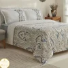 Karaca Bettwäsche-Lemy Doppel Bettwäscheset 100% Baumwoll-Satin Blau 200x220 Cm