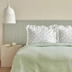 Karaca Badematten|Tagesdecke Set-Lidya Bettwäsche-Set aus 100 % Baumwolle, Einzelbett, Grün