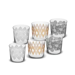 Karaca Wasserglas-Ligne Wasserglas Set, 6-Teilig, 240 ml Multıfarben