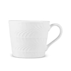 Karaca Mugs & Kaffeebecher-Lily Blau & Weiß Embos Doppelbecher Set 320 ML Multıfarben