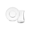 Karaca Teegläser Sets-Lily Glasuntertasse, 12 cm, Transparent