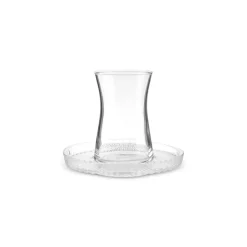 Karaca Teegläser Sets-Lily Glasuntertasse, 12 cm, Transparent