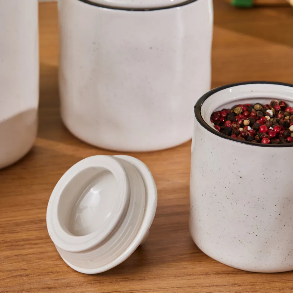 Karaca Gewurzset|Salz Und Pfefferstreuer-Lina Gewürzbehälter- Set 4- teilig Weıß01