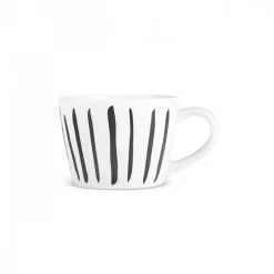 Karaca Mugs & Kaffeebecher-Linda Streifen Tasse, 350 ml Schwarz01