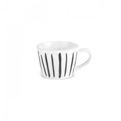 Karaca Mugs & Kaffeebecher-Linda Streifen Tasse, 350 ml Schwarz01