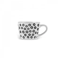 Karaca Mugs & Kaffeebecher-Linda Tasse mit Muster, 350 ml Schwarz01