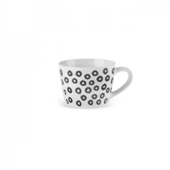 Karaca Mugs & Kaffeebecher-Linda Tasse mit Muster, 350 ml Schwarz01