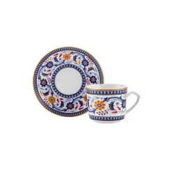 Karaca Mokka & Espressotassen Set-Linden-Kaffeetassen-Set, 2 Personen, 80 ml Blau01