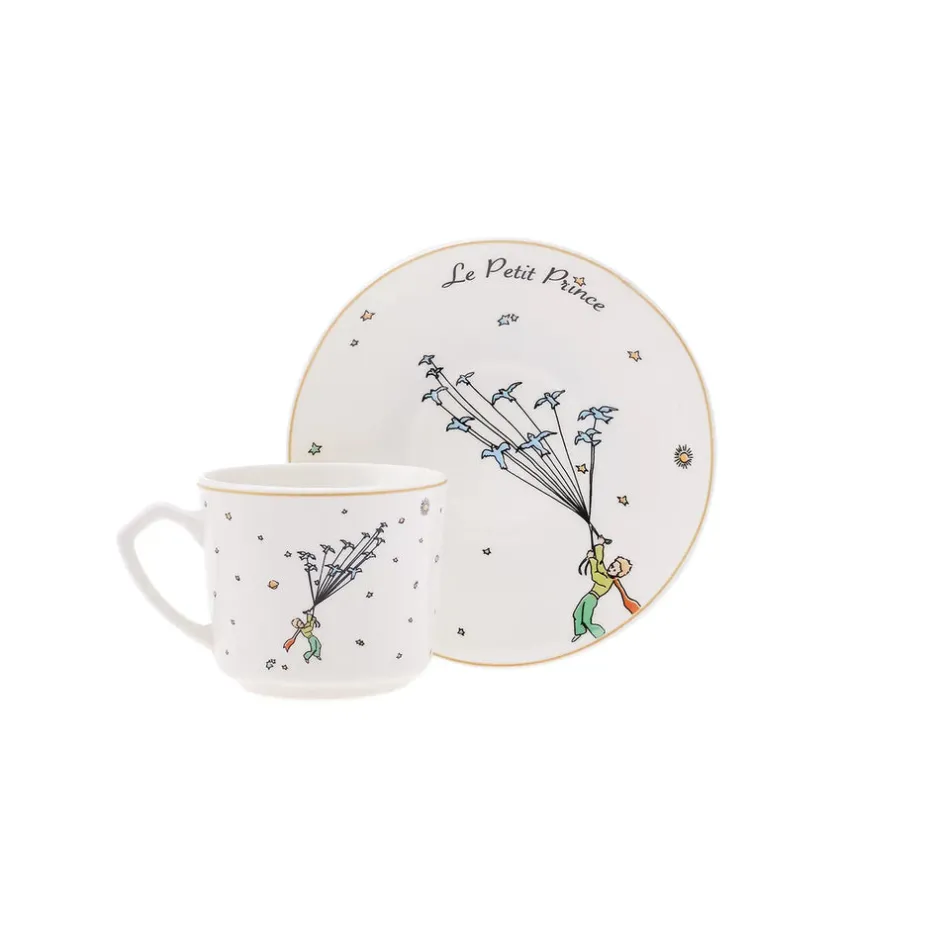 Karaca Mokka & Espressotassen Set-Little Prince 6 Personen Kaffeetassen-Set 80 ml Multıfarben