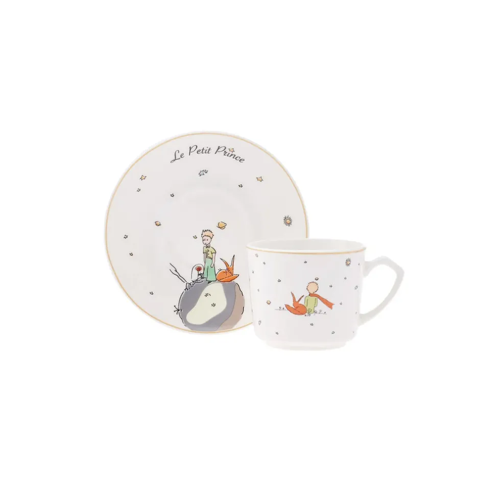 Karaca Mokka & Espressotassen Set-Little Prince 6 Personen Kaffeetassen-Set 80 ml Multıfarben