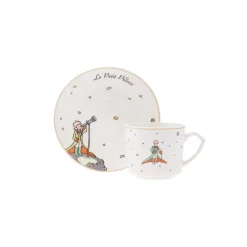 Karaca Mokka & Espressotassen Set-Little Prince 6 Personen Kaffeetassen-Set 80 ml Multıfarben