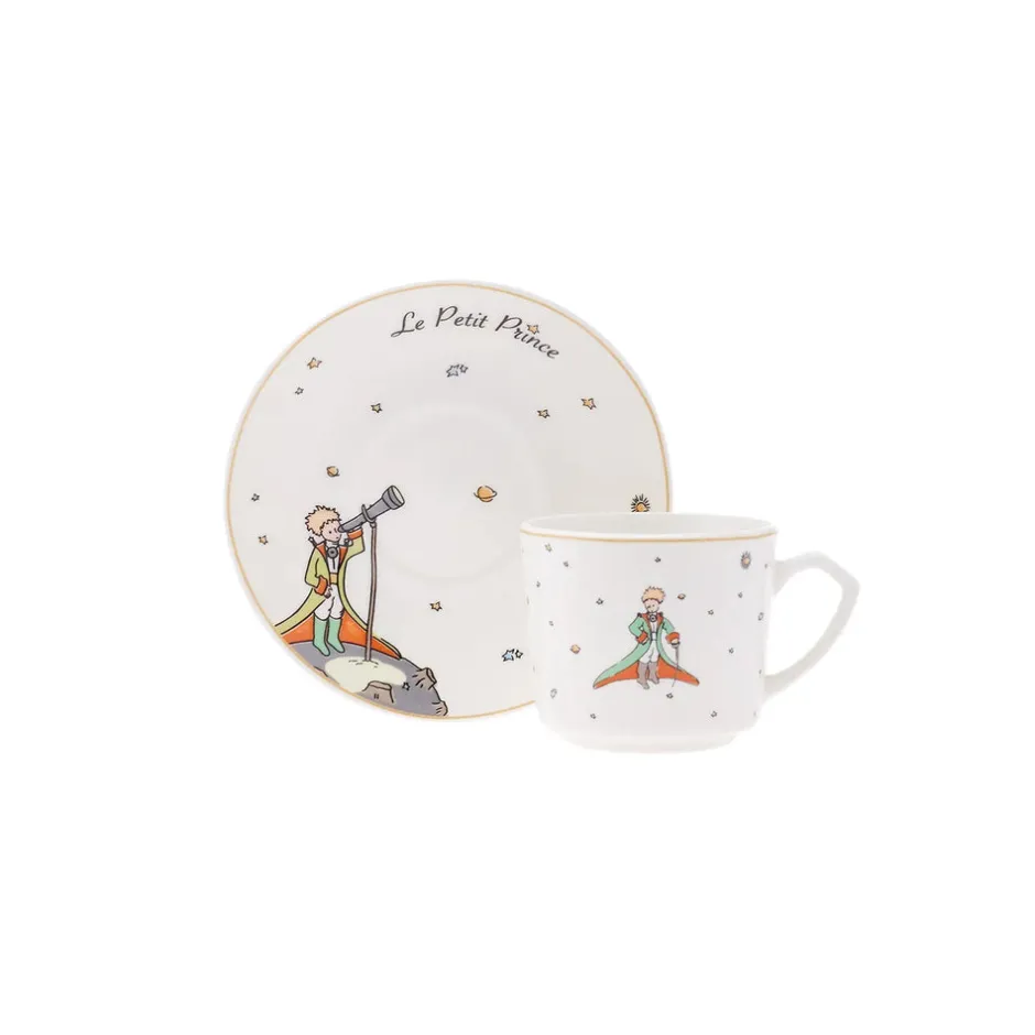 Karaca Mokka & Espressotassen Set-Little Prince 6 Personen Kaffeetassen-Set 80 ml Multıfarben