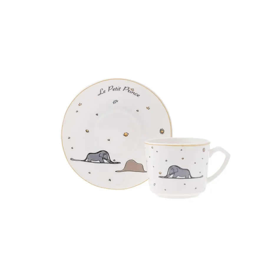 Karaca Mokka & Espressotassen Set-Little Prince 6 Personen Kaffeetassen-Set 80 ml Multıfarben