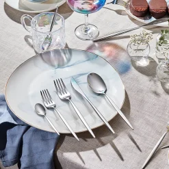 Karaca Bestecksets Für 12 Personen-Lizbon 60-teiliges Besteck-Set für 12 Personen Platın