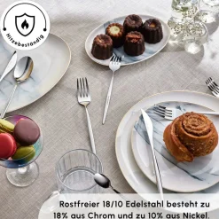 Karaca Bestecksets Für 12 Personen-Lizbon 60-teiliges Besteck-Set für 12 Personen Platın