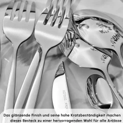 Karaca Bestecksets Für 12 Personen-Lizbon 60-teiliges Besteck-Set für 12 Personen Platın