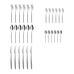 Karaca Bestecksets Für 6 Personen-Lizbon 30-teiliges Besteck-Set für 6 Personen Sılber