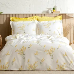 Karaca Bettwäsche-Loretta 100% Baumwolle Doppelbett Bettwäsche Set, Gelb Yellow