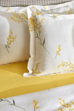 Karaca Tagesdecke Set-Loretta 100% Baumwolle Doppelbett-Piké-Set, Gelb Yellow