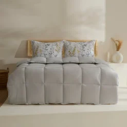 Karaca Bettwäsche-Loretta Bettwäsche-Set Doppelbett 200 x 220 cm, 100 % Baumwolle, Gelb Grau02
