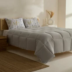 Karaca Bettwäsche-Loretta Bettwäsche-Set Doppelbett 200 x 220 cm, 100 % Baumwolle, Gelb Grau02