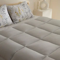 Karaca Bettwäsche-Loretta Bettwäsche-Set Doppelbett 200 x 220 cm, 100 % Baumwolle, Gelb Grau02