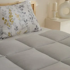 Karaca Bettwäsche-Loretta Bettwäsche-Set Doppelbett 200 x 220 cm, 100 % Baumwolle, Gelb Grau02