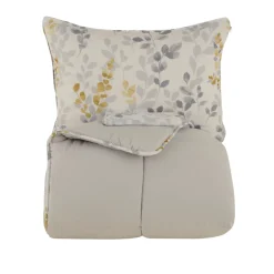 Karaca Bettwäsche-Loretta Bettwäsche-Set Doppelbett 200 x 220 cm, 100 % Baumwolle, Gelb Grau02