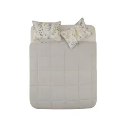Karaca Bettwäsche-Loretta Bettwäsche-Set Doppelbett 200 x 220 cm, 100 % Baumwolle, Gelb Grau02