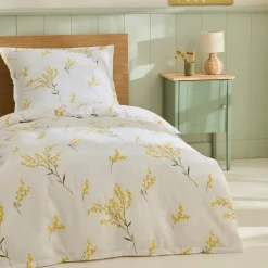 Karaca Bettwäsche-Loretta Renforcé Bettwäsche-Set, Einzelbett, Gelb