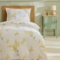 Karaca Bettwäsche-Loretta Renforcé Bettwäsche-Set, Einzelbett, Gelb