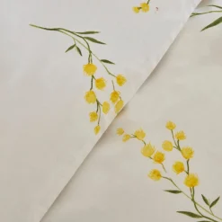 Karaca Bettwäsche-Loretta Renforcé Bettwäsche-Set, Einzelbett, Gelb
