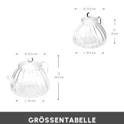 Karaca Teekannen-Lori Glas-Teekanne Farblös