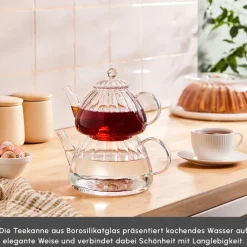 Karaca Teekannen-Lori Glas-Teekanne Farblös