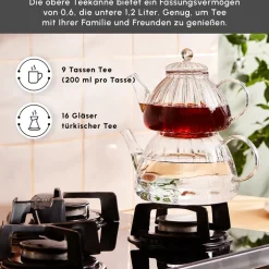 Karaca Teekannen-Lori Glas-Teekanne Farblös