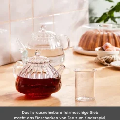 Karaca Teekannen-Lori Glas-Teekanne Farblös