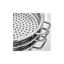 Karaca Stahltopf-Love of Kitchen 2-Schicht-Dampfkochtopf Farblös