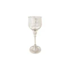 Karaca Deko-Objekte-Lucca Şamdan Tealight Kerzenhalter Silber 24,75cm Sılber