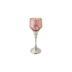 Karaca Kerzenständer-Lucca Şamdan Tealight Kerzenhalter Rosa 24cm Rosa01