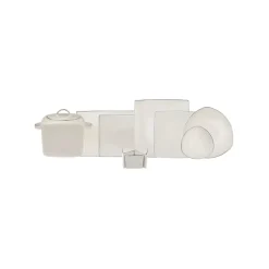 Karaca Tafelservice Für 12 Personen-Lucia Cremegefarbenes 60 Teiliges Platin Tafelservice Für 12 Personen Platın