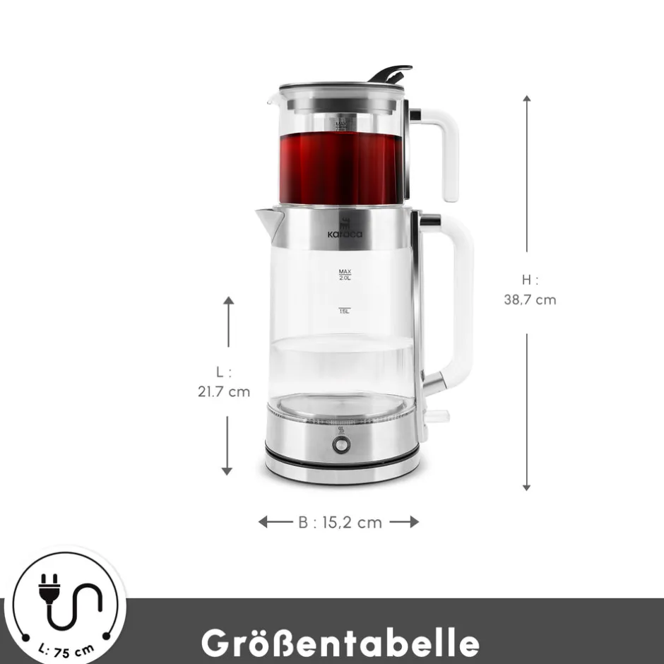 Karaca Teekocher-Luma Glas-Teemaschine