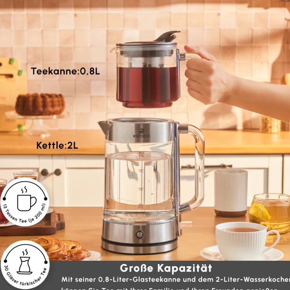 Karaca Teekocher-Luma Glas-Teemaschine