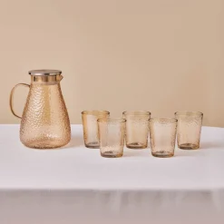 Karaca Gläser-Sets-Luminous 7-teiliges Glas-Set Gelb