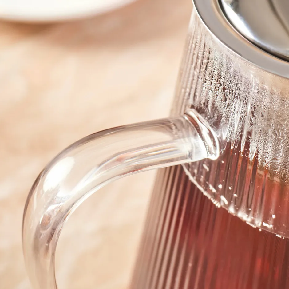 Karaca French Press-Lumira Borosilikat Glas Teekanne, 1200 Ml