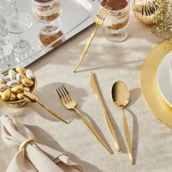 Karaca Bestecksets Für 6 Personen-Lızbon Gold 6-Personen 30-teiliges Besteckset