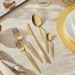 Karaca Bestecksets Für 6 Personen-Lızbon Gold 6-Personen 30-teiliges Besteckset